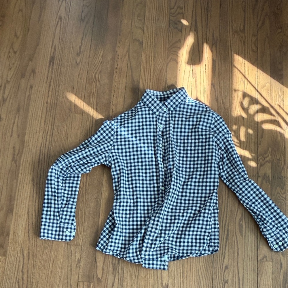 Goodfellow & Co Navy and Pink Checkered Shirt